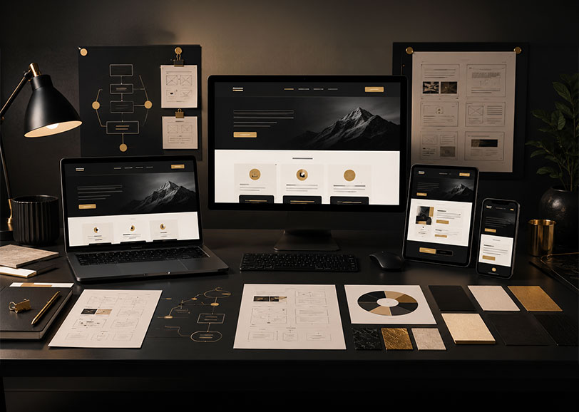 Website design and digital customer journey preview with clearer content hierarchy